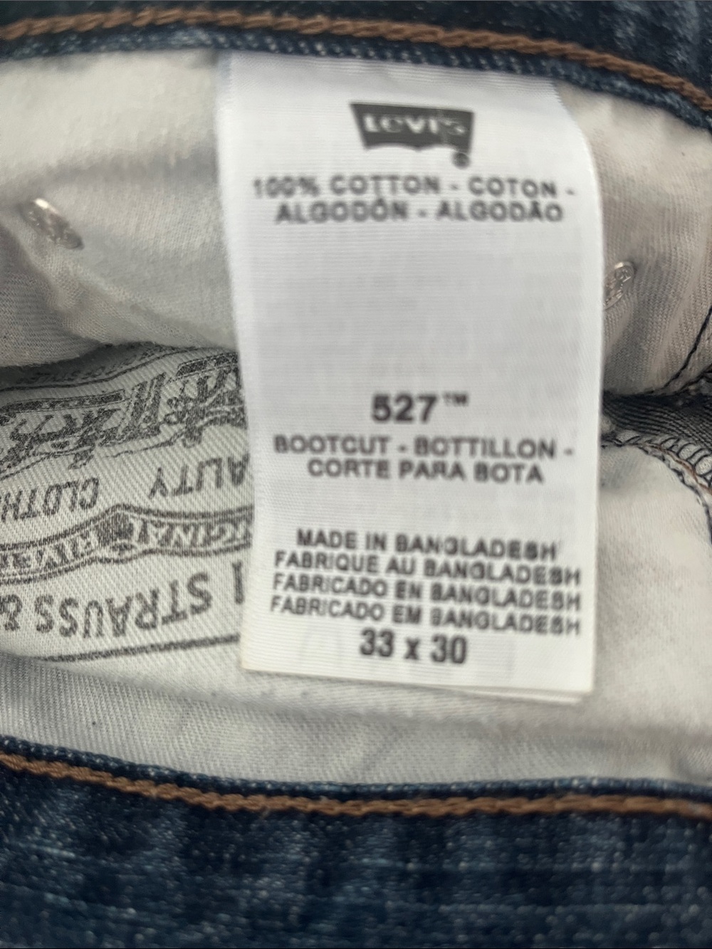 LEVI’s 527 Bootcut Men's Dark Wash Blue Jeans Denim W 33 L 30 - Picture 14 of 14